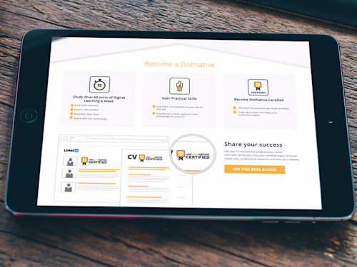UX and Visual Design for an on-line digital marketing course