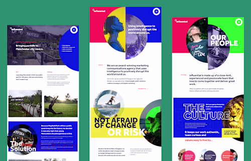 Bold design for growth agency.