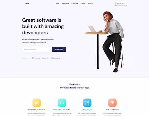 Dev Agency Website Design