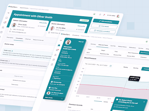 UI/UX design Modular ERP SaaS for clinical operations