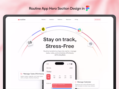 Hero Section Redesign for Routine.co