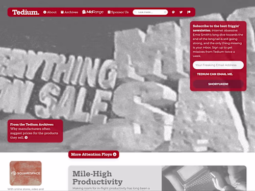 Tedium: The Dull Side of the Internet