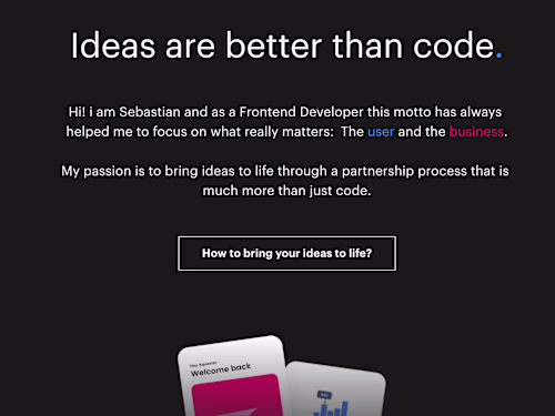 SebasDev Framer Website