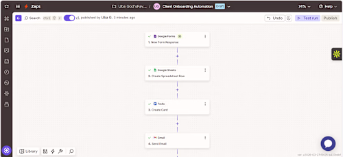 A client onboarding automation I