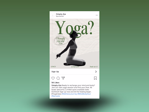 Find Your Flow: Yoga Session Promo Design
