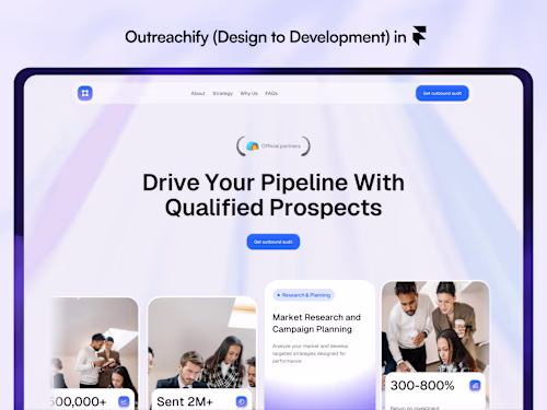 Outreachify Landing Page Design & Development