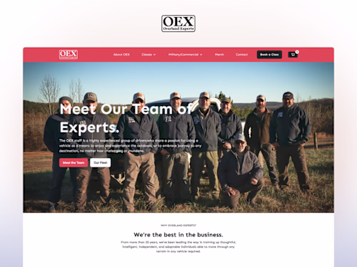 Overland Experts · Website design & development in Webflow