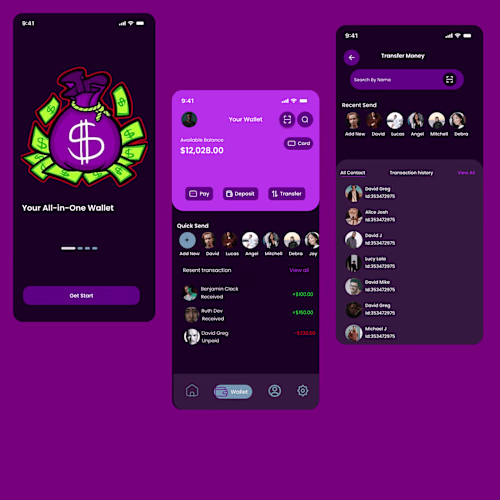 DigiWallet - E-Wallet Mobile App :: Behance