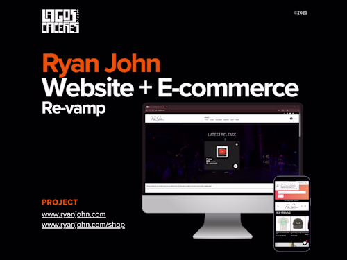 Ryan John Worship || Website + E-Commerce Revamp