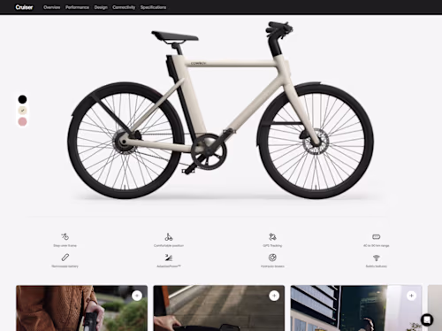 Shopify & Framer - Cowboy E-bike Web Content Creation