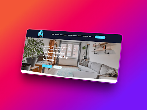 Clean and modern website developed for a cleaning business u...