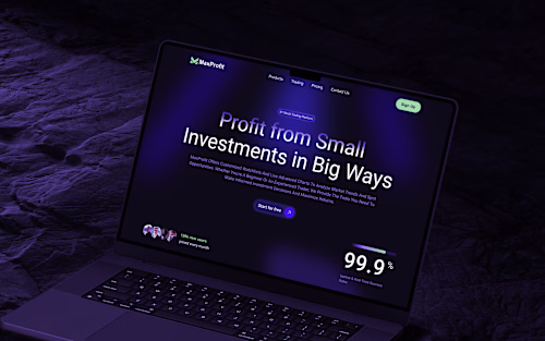 MaxProfit - Fintech Landing Page Design