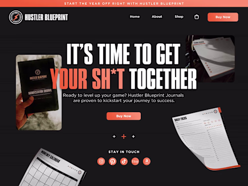 Hustler Blueprint - Brand & E-Commerce Website Design