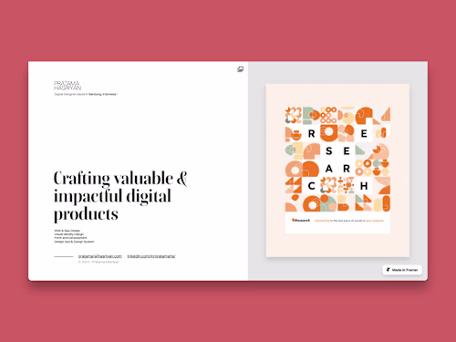 Personal Portfolio – Framer Website