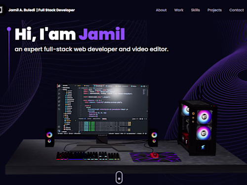Portfolio Website created using three.js