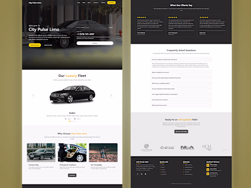 Made Landing Page for City Pulse Limo, for my latest client ...