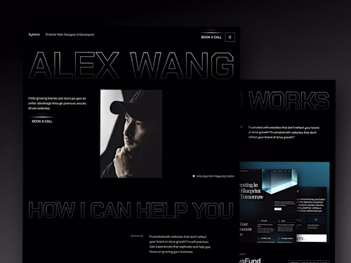 ALEX - Professional Portfolio Framer Website