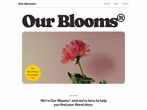 Website Design and Development for Our Blooms® on Wix Studio