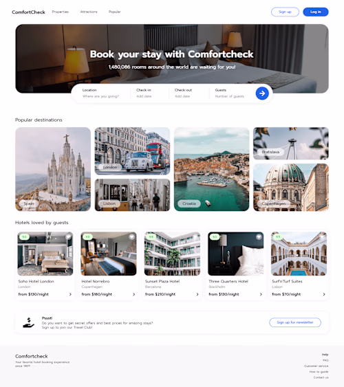 Hotel booking website 
