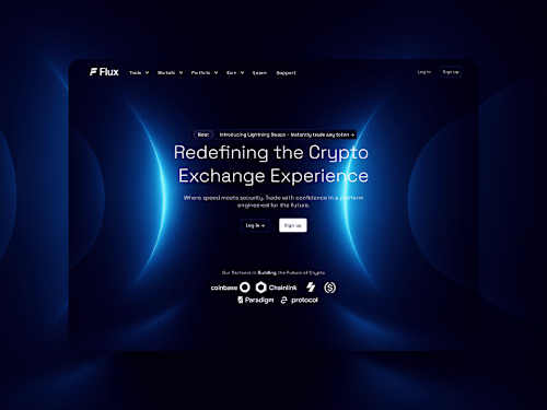 Flux – A Futuristic Crypto Exchange UI for the Modern Trader