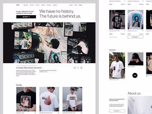 Husll. Clothing Store. E-commerce Website