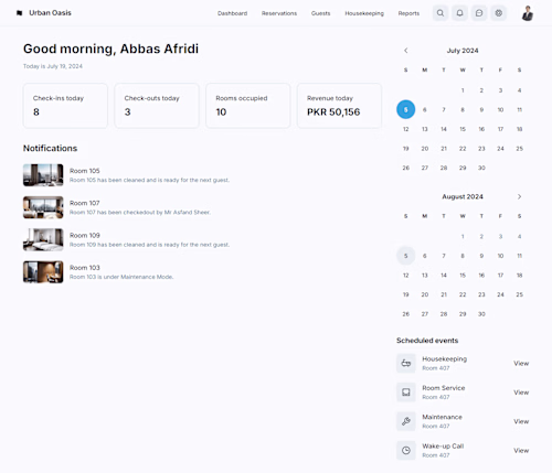 Urban Oasis Hotel Management System