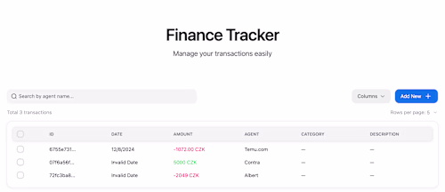 Finance App to track expenses using AI