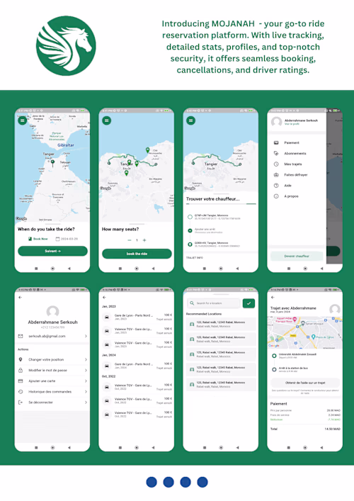 Mojanah mobile app (Similar to uber)