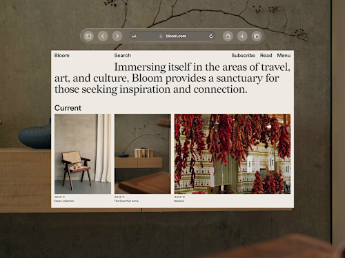 Bloom Magazine. Website