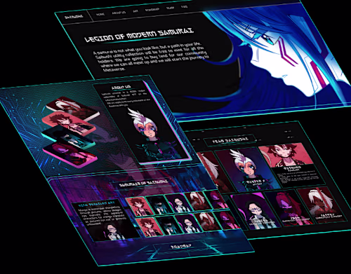 Anime Style NFT Landing Page UX/UI in Figma on Behance