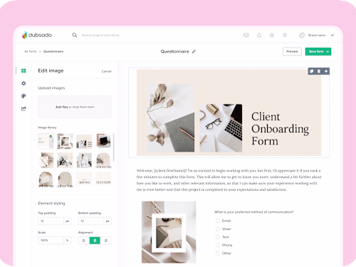 Dubsado Form Builder
