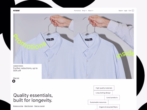 A fast website for slow fashion