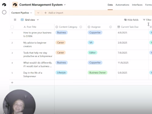 Content Management System + Content Calendar