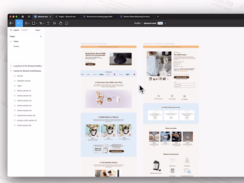 Pre-sale listicle and PDP designs