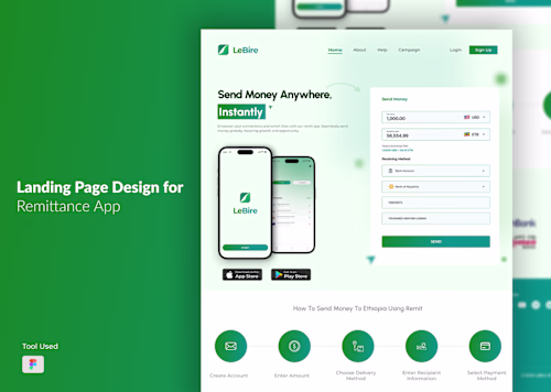 Remittance App Landing Page :: Behance