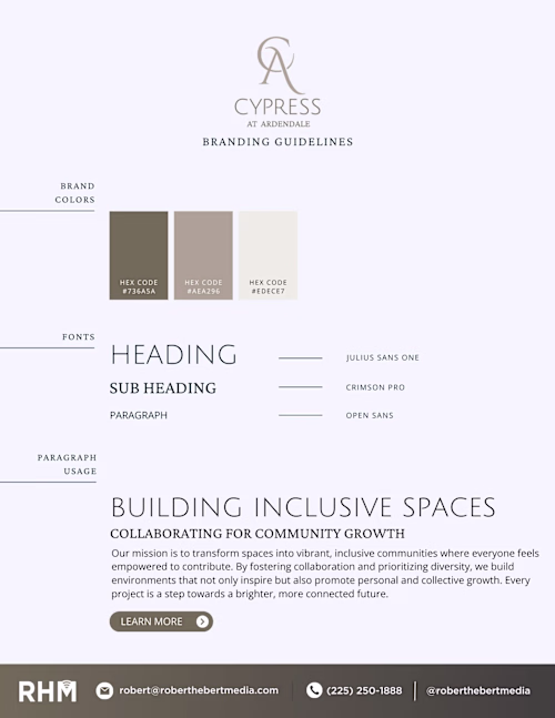 Cypress at Ardendale Branding & Logo Design Project
