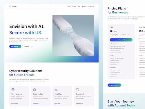 Axionet — AI Cyber Security Startup Website