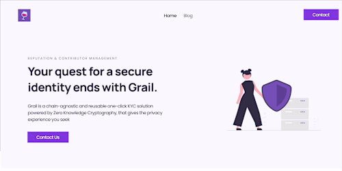 Grail - Landing Website | NextJs
