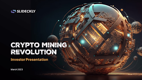 Pitch Deck Design for Bitcoin Mining Company