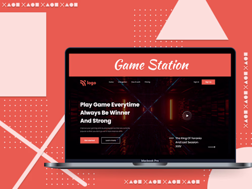 Game Station  | Tailwind | React | Custom Animation