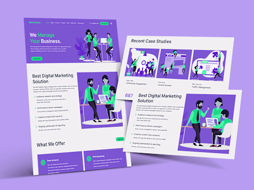 Creative Digital Agency Landing Page Design