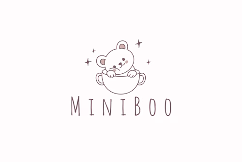 Line art hand drawn logo for a baby brand