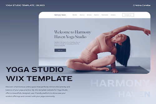 Landing page for Yoga Studio  