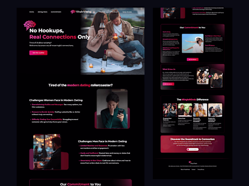 MingleMinds UX/UI Design and Framer Development