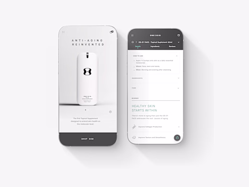 OneSkin – Native App E-commerce