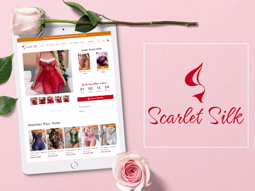 Product Page Design for "Scarlet Silk"