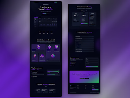 ProductFlow SaaS Landing Page Design