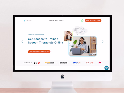 Website Redesign for Sounderic - Online Speech & Hearing Clinic