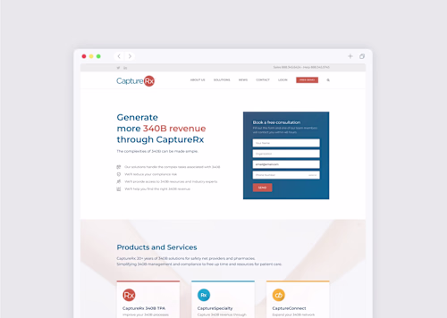 CaptureRx: Landing Page Transformation