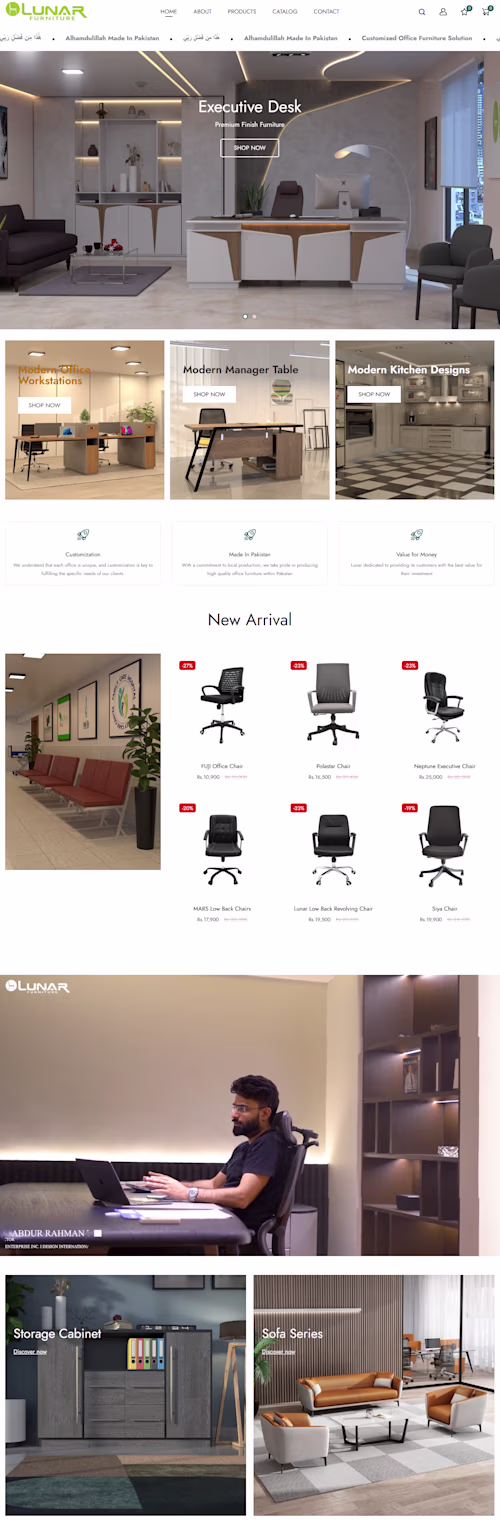 Lunar Furniture SEO, Google Ads, & Meta Ads A leading office...